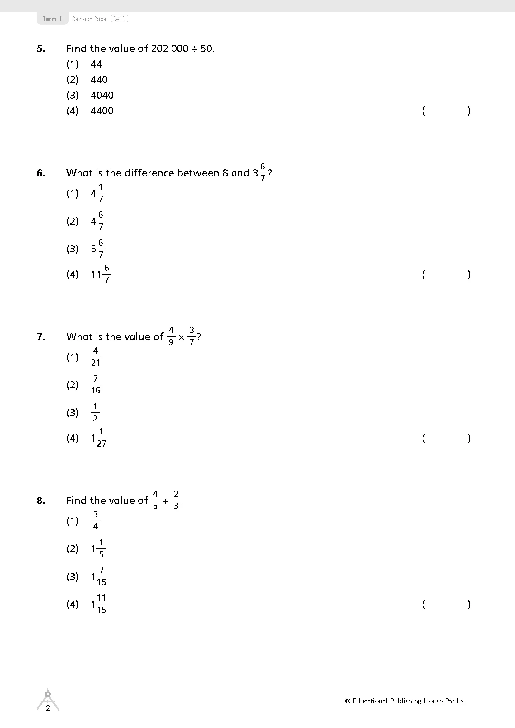 Primary 5 Maths Revision Papers - Image 4