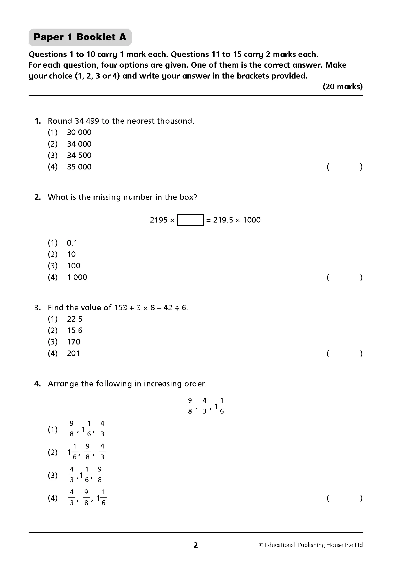 Primary 5 New Syllabus Maths Exam Papers - Image 4