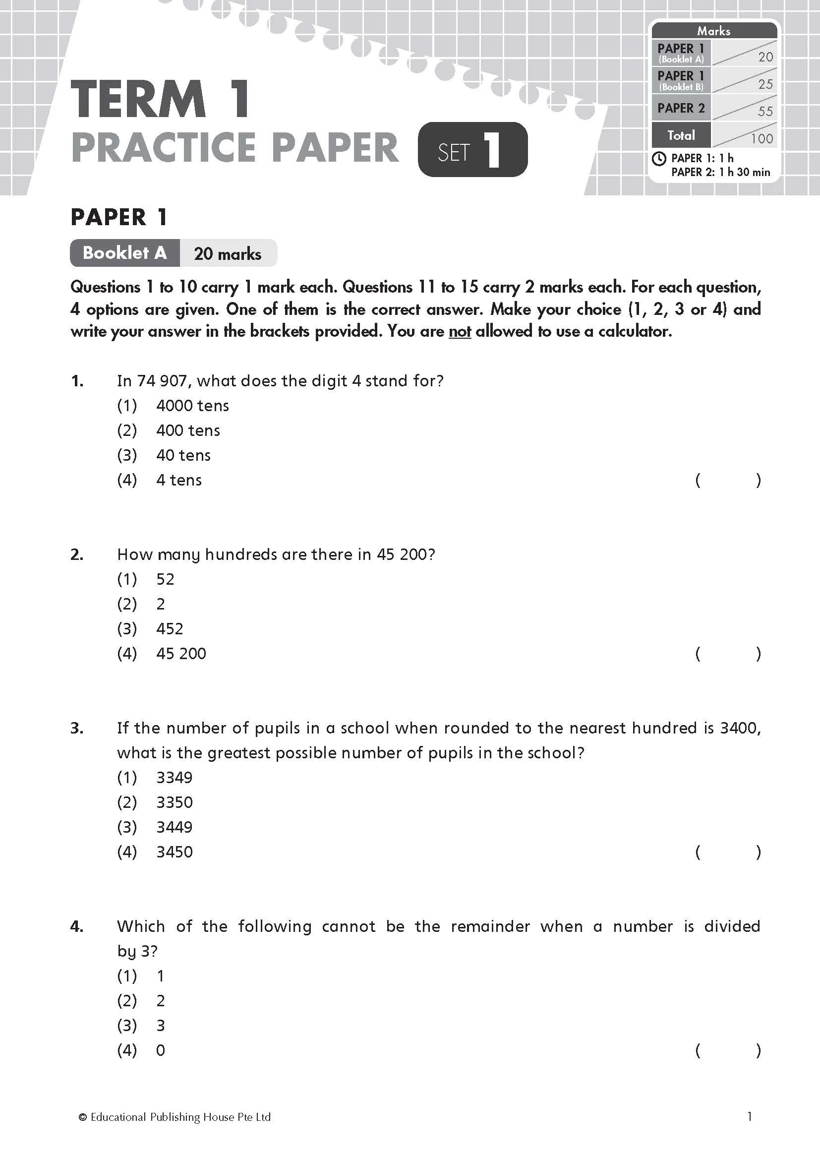 Primary 5 Top Mathematics Practice Papers-4th Edition - Image 3