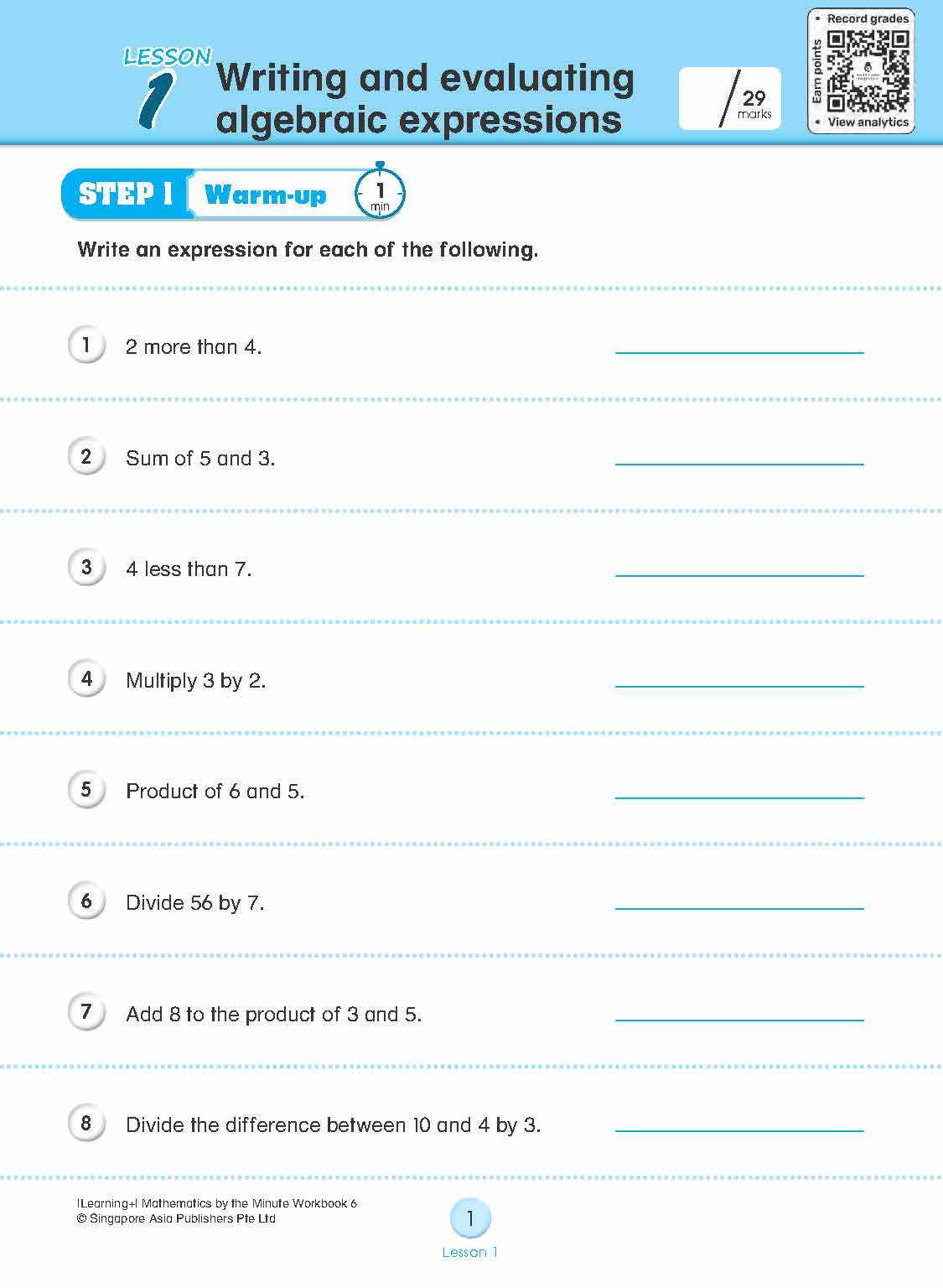 Primary 6 Learning+ Mathematics by the Minute Workbook 6 - Image 5