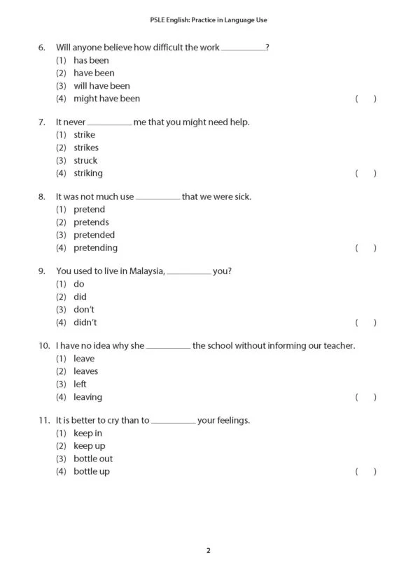 PSLE English Practice in Language Use - Image 3