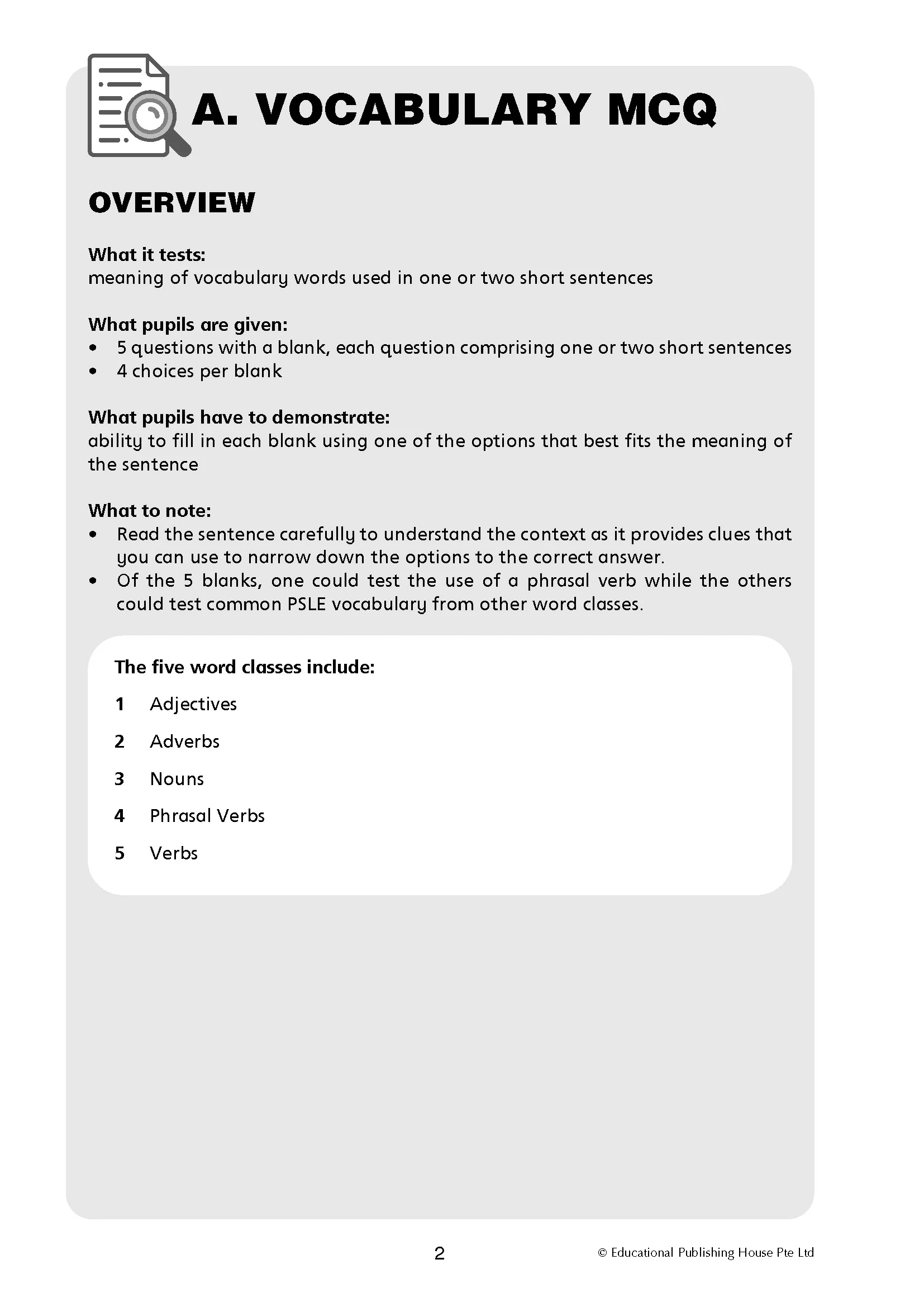 PSLE English Vocabulary Exam Practice - Image 3