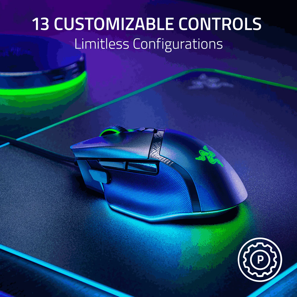 Razer Basiliask V3 35K Ergonomic Wired Gaming Mouse - Image 5