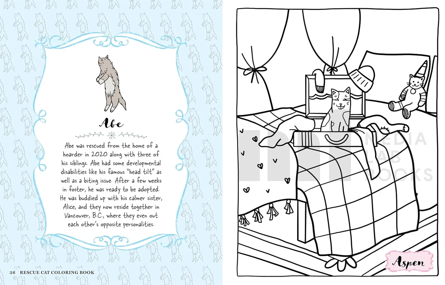 Rescue Cat Coloring Book: Featuring Adorable, Real-Life Rescues! (Paperback) - Image 3