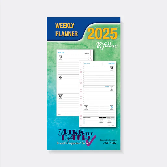 R'fillae 4087 A5/a6 Weekly Planner Diary Refill - Image 3