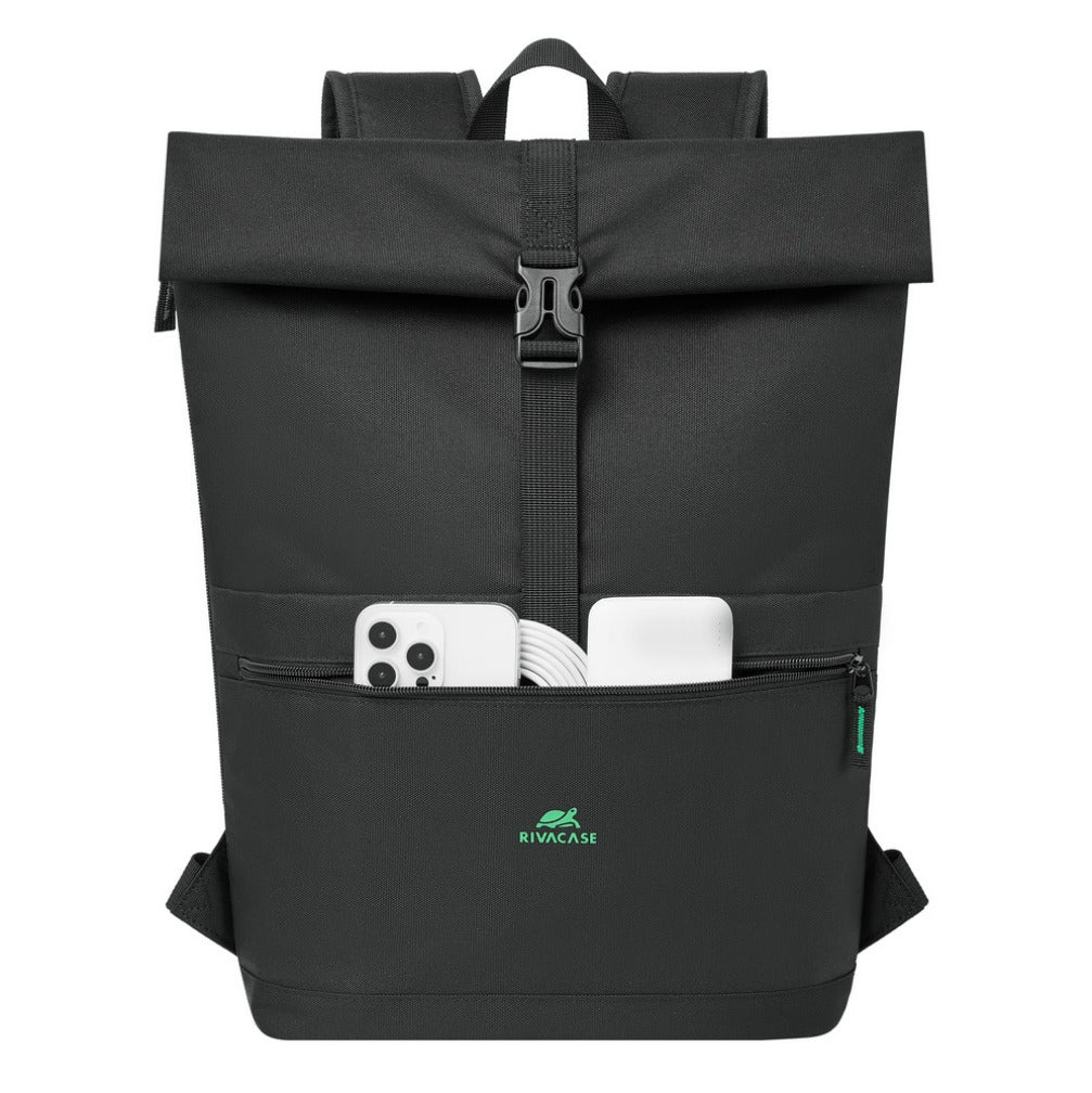 Rivacase 5567 Gremio-ECO Rolltop 15L Backpack - Black - Image 2