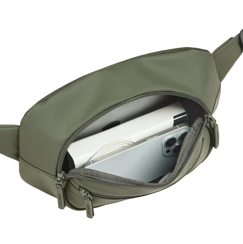 Rivacase 7812 Eden-ECO Waist/Sling Bag, Size M - Olive Green - Image 4