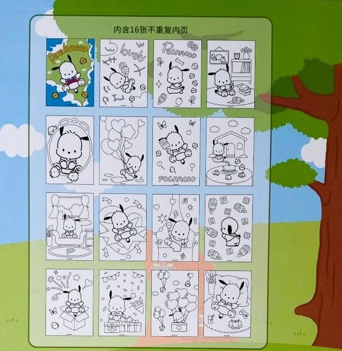 SANRIO A4 COLOR BOOK (POCHACCO) MXTSB01-PC - Image 3