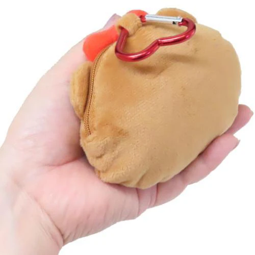 Sanrio Bear Costume Hello Kitty Plush Zipper Mascot Pouch With Carabiner - Image 2