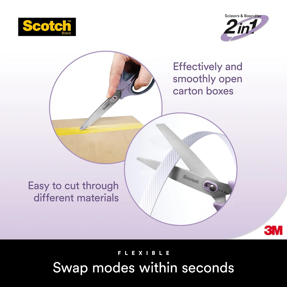 Scotch™ 1487 Stainless Steel Unboxing Scissors 7" - Image 3