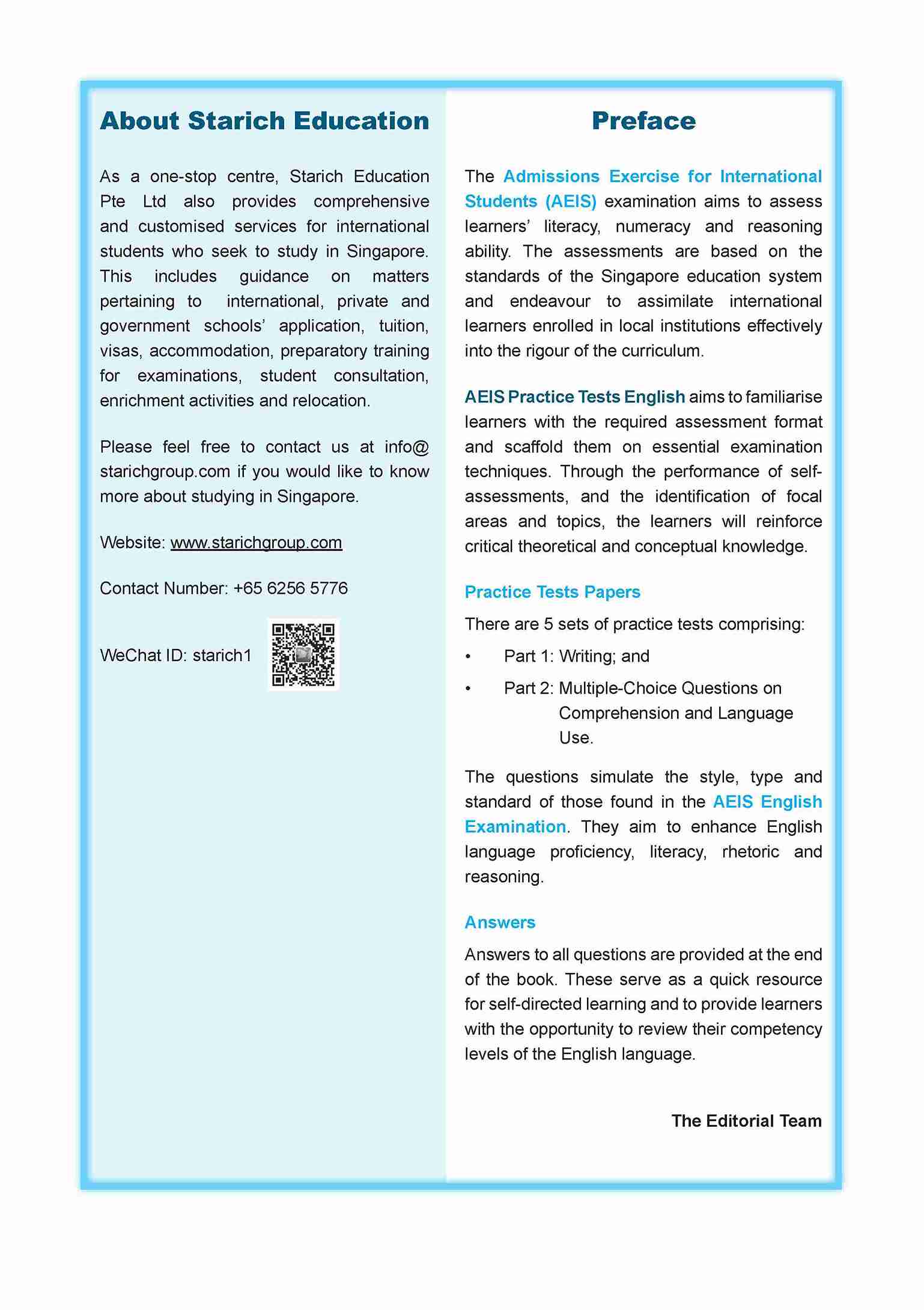AEIS Practice Tests ENGLISH – Secondary 1 (12 to 14+ Years) - Image 2