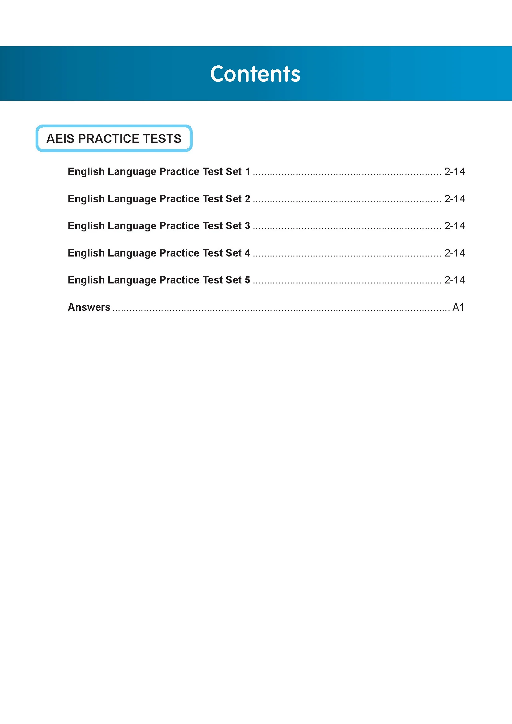 AEIS Practice Tests ENGLISH – Secondary 1 (12 to 14+ Years) - Image 3