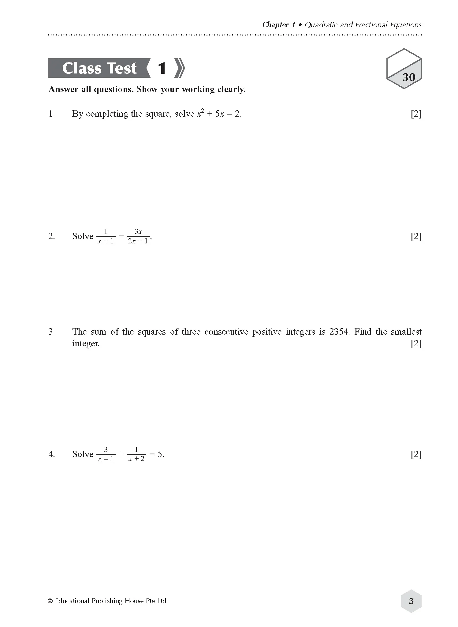 Secondary 3/4 (G3/Express) Mathematics Topical Tests - Image 5