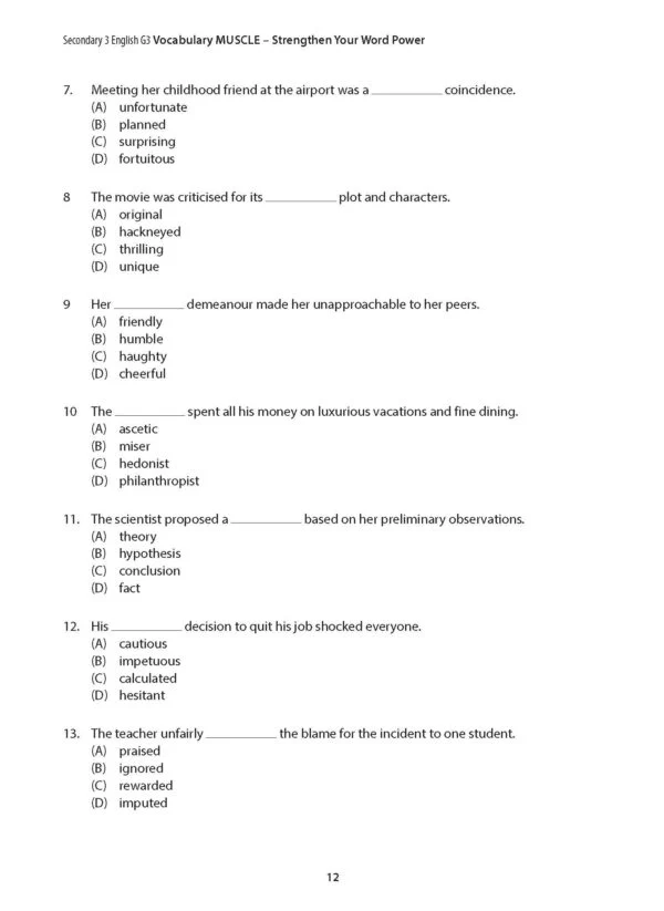 Secondary 3 English G3 Vocabulary MUSCLE Strengthen Your Word Power - Image 5