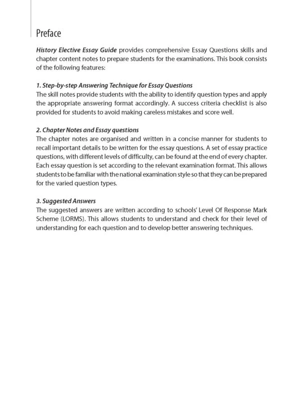 Secondary 3 History Elective Essay Guide - Image 2