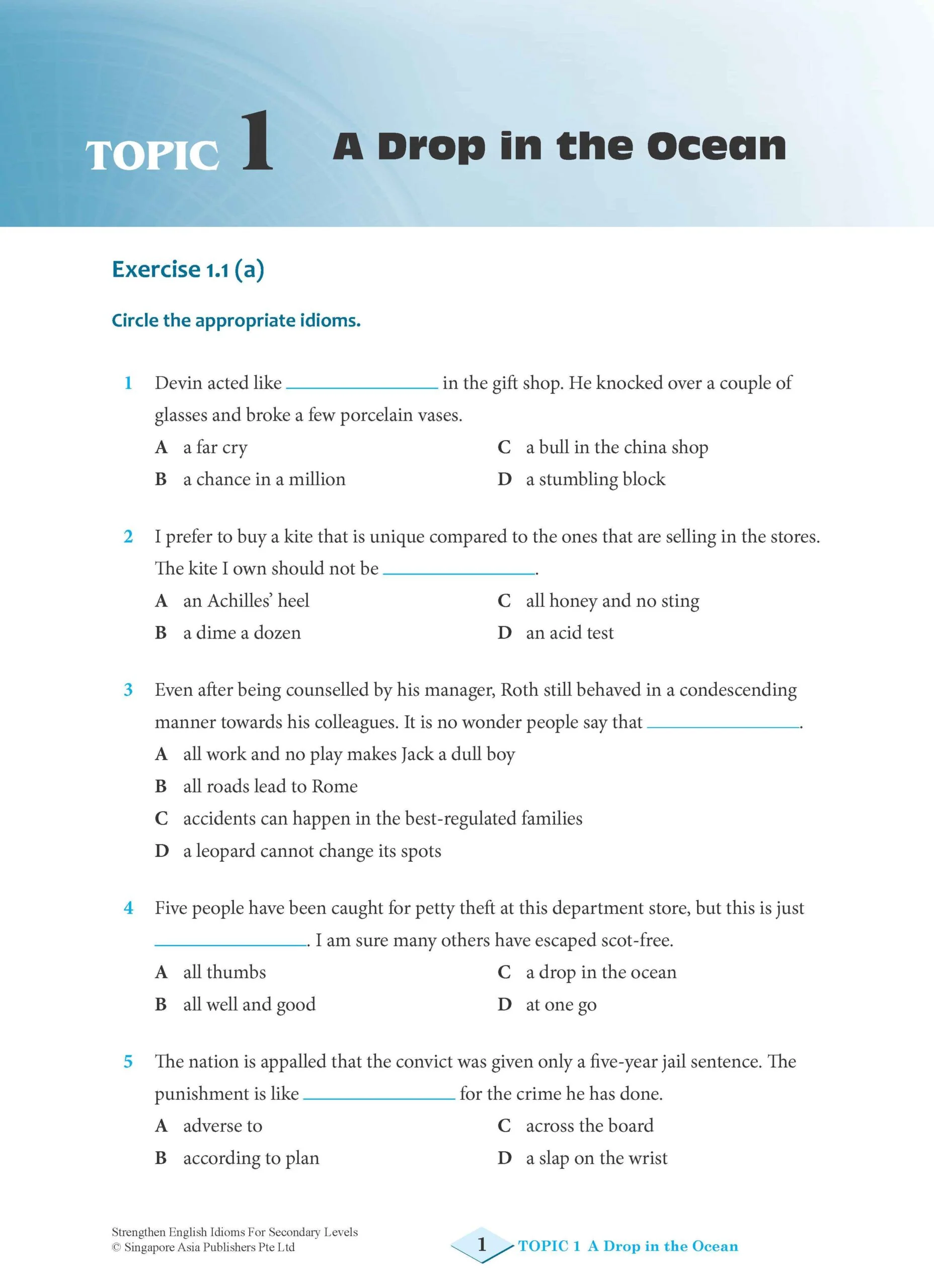 Secondary Levels Strengthen English IDIOMS - 6th Edition - Image 3