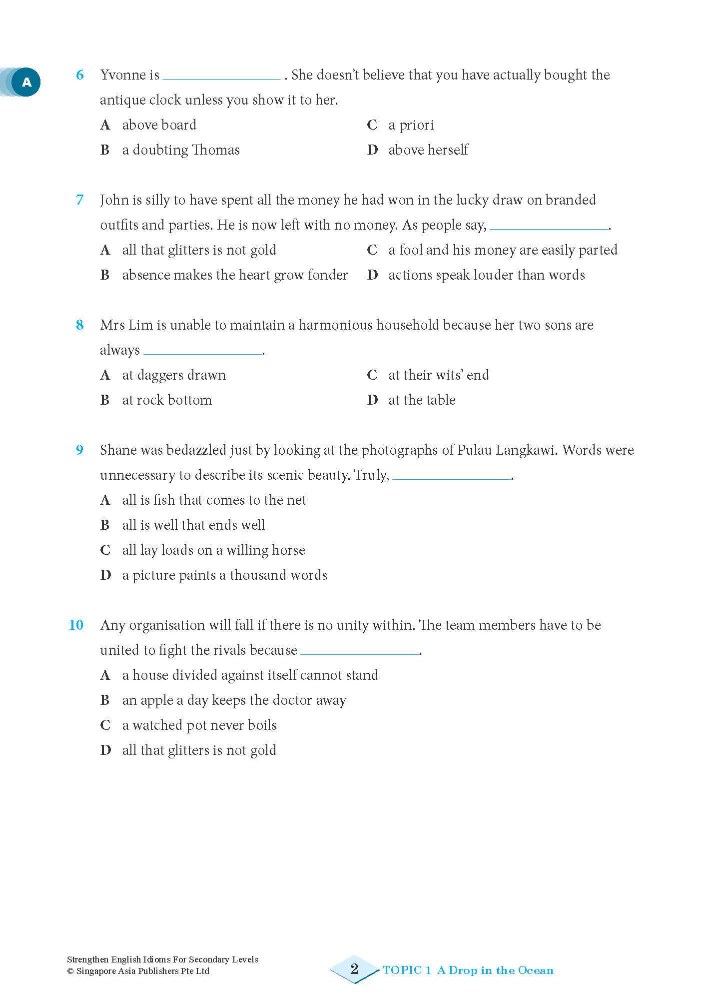Secondary Levels Strengthen English IDIOMS - 6th Edition - Image 4