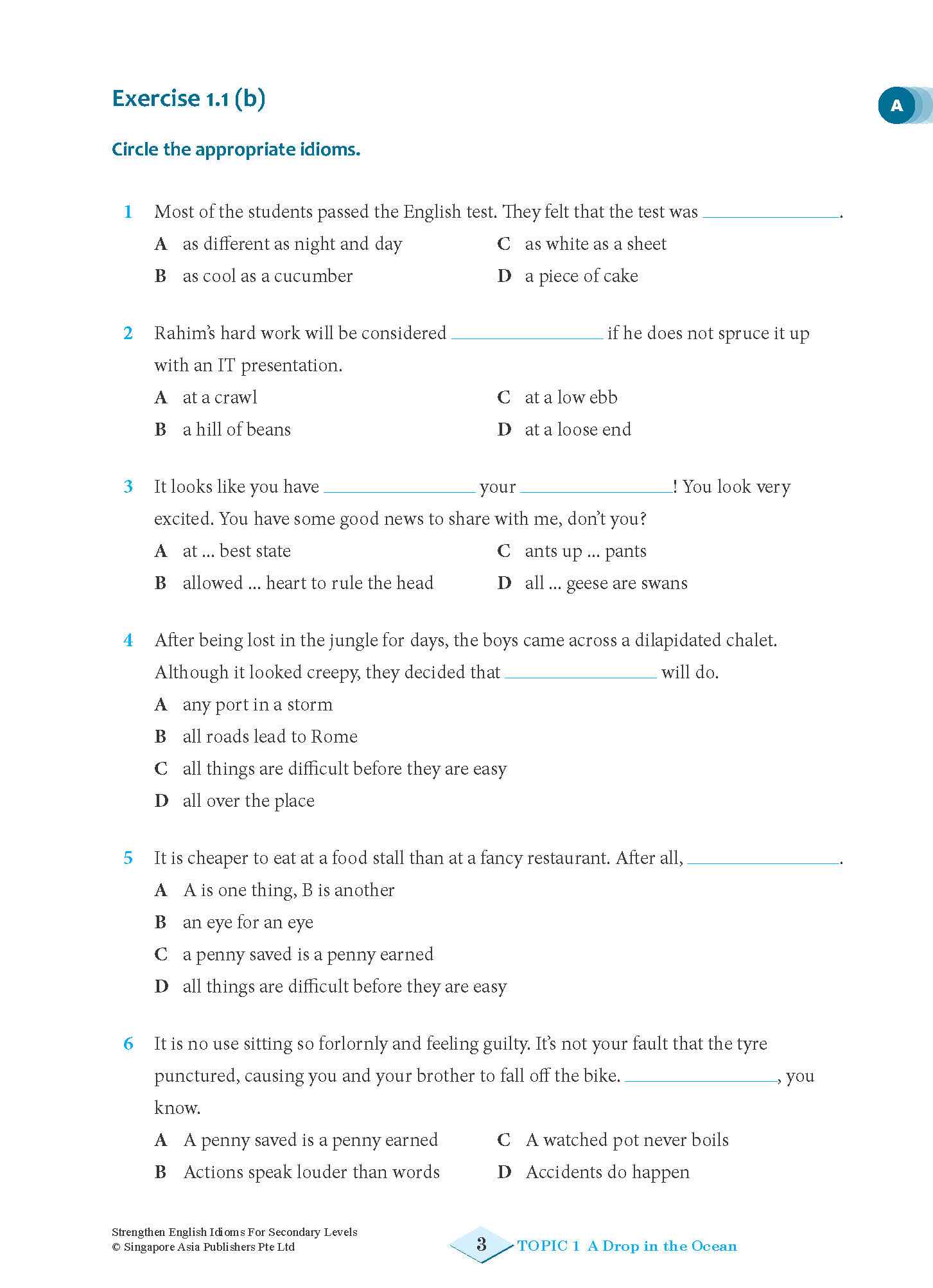 Secondary Levels Strengthen English IDIOMS - 6th Edition - Image 5