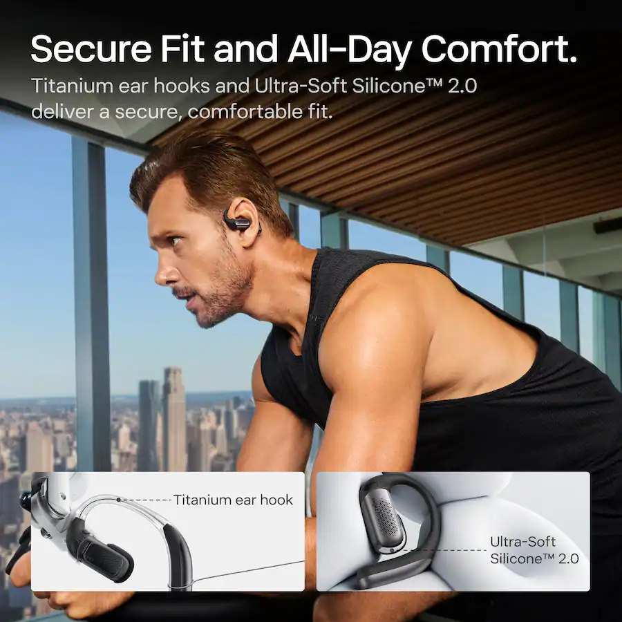 Shokz OpenFit Pro Wireless Open-Ear Headphones – Black - Image 5