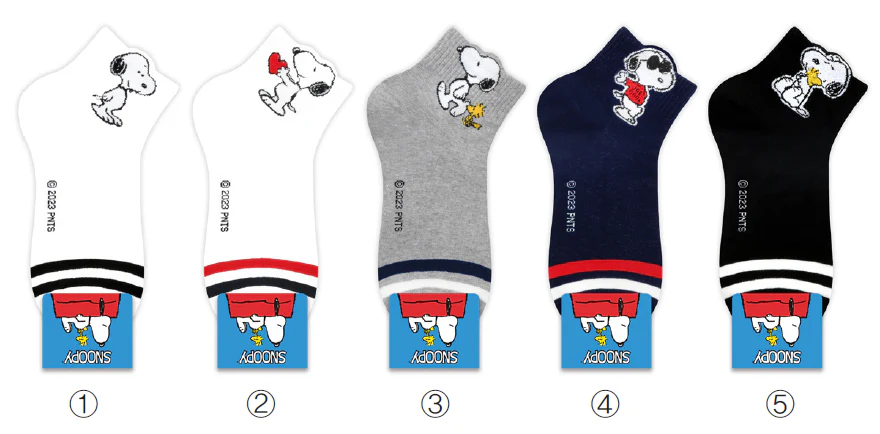Snoopy Character Ankle Socks - Image 2