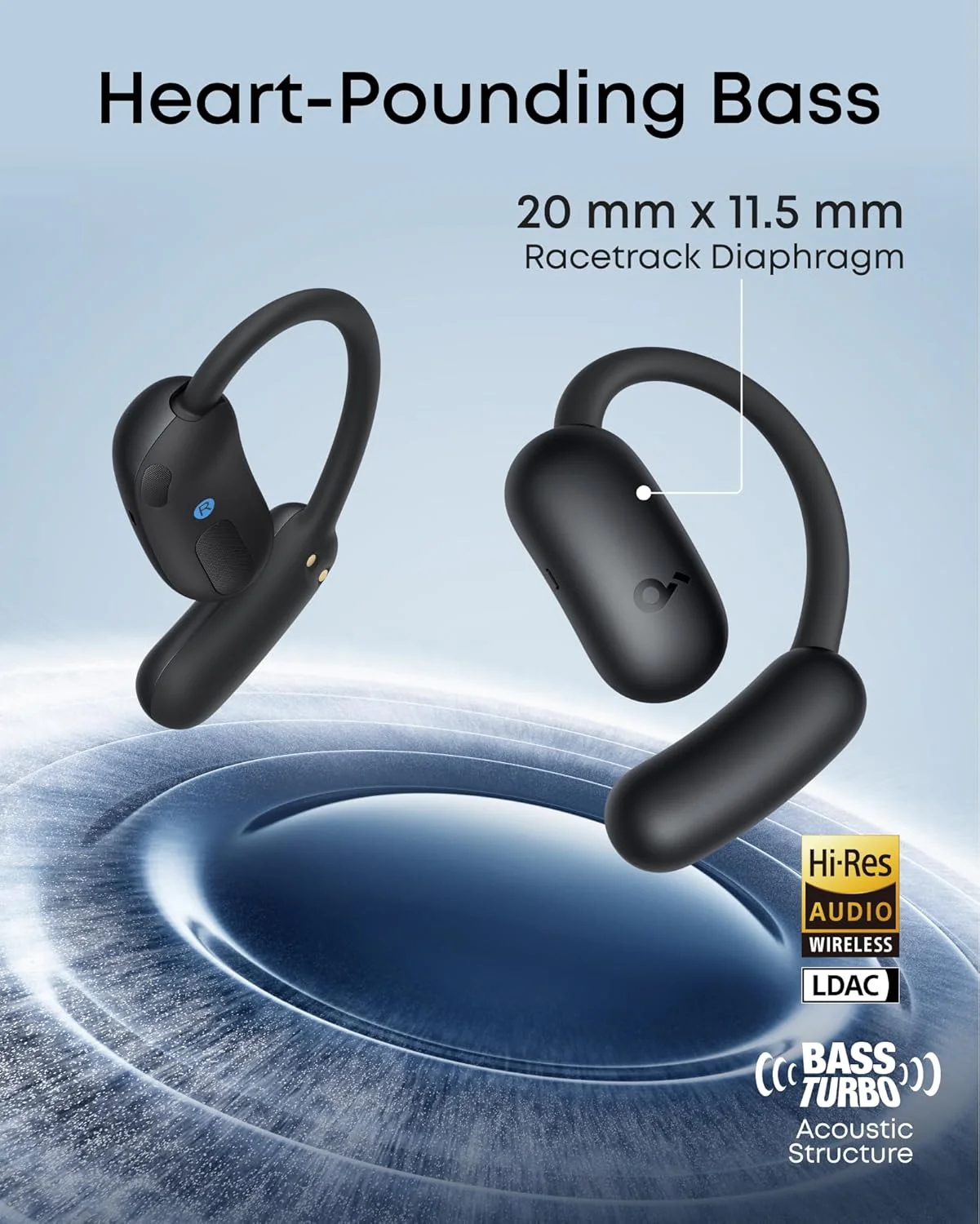 Soundcore AeroFit 2 by Anker, Open-Ear Headphones (Black) - Image 3