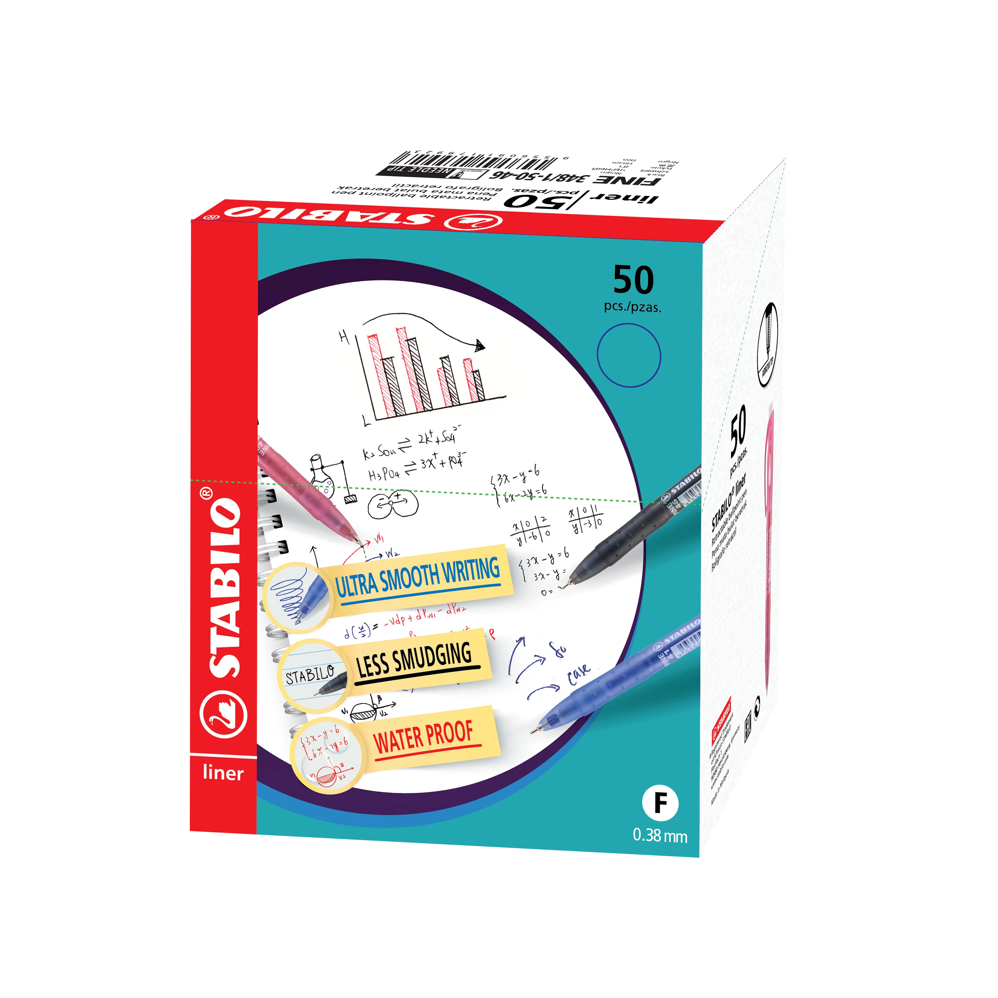 STABILO 348 Liner Retractable Ballpoint Pen 50‘s - Image 3