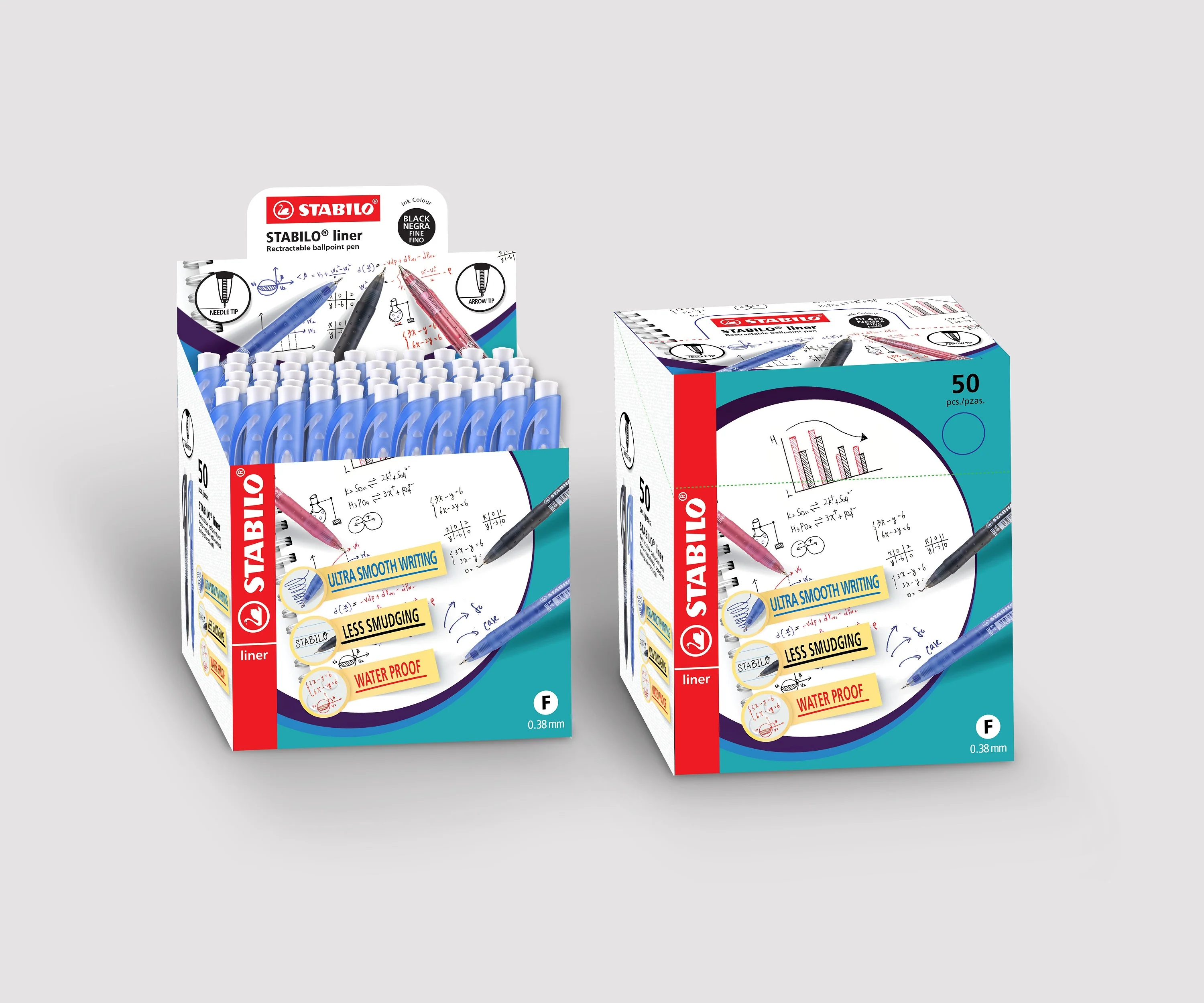STABILO Liner Ballpen 0.7mm box of 50