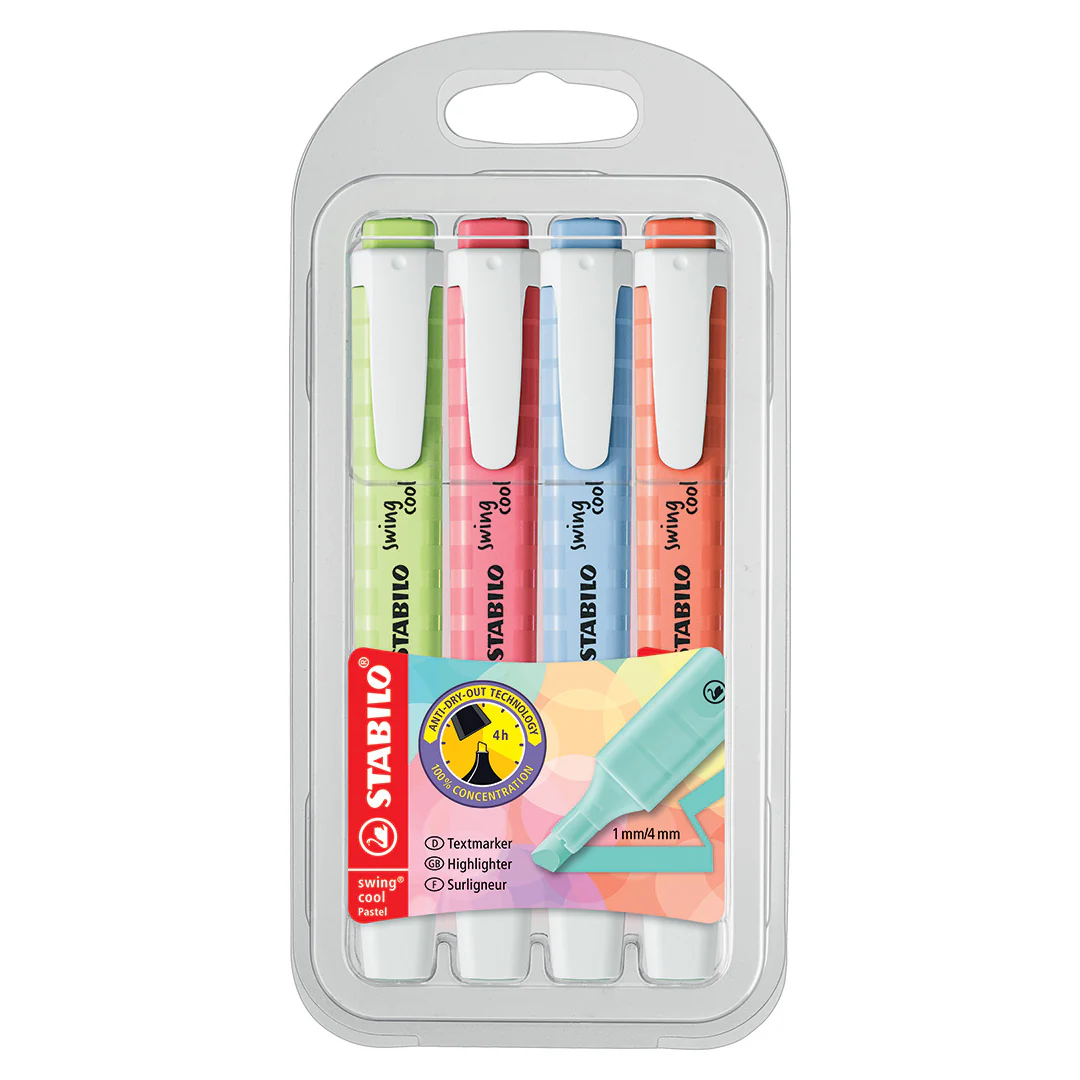 STABILO SWING COOL PASTEL 4 COL SET 08-1