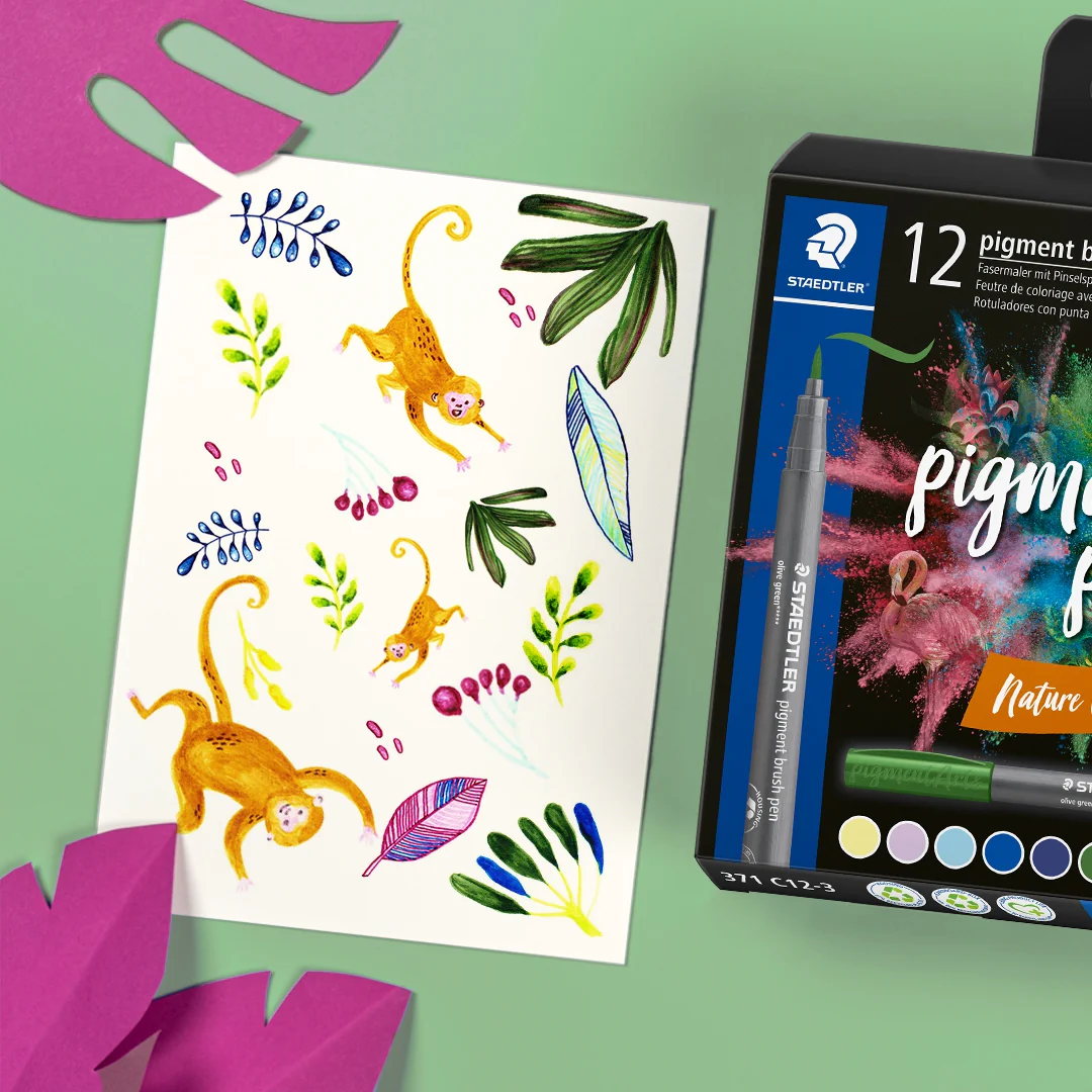 Staedtler Pigment Brush Pen 12's 371 C12 - Image 12