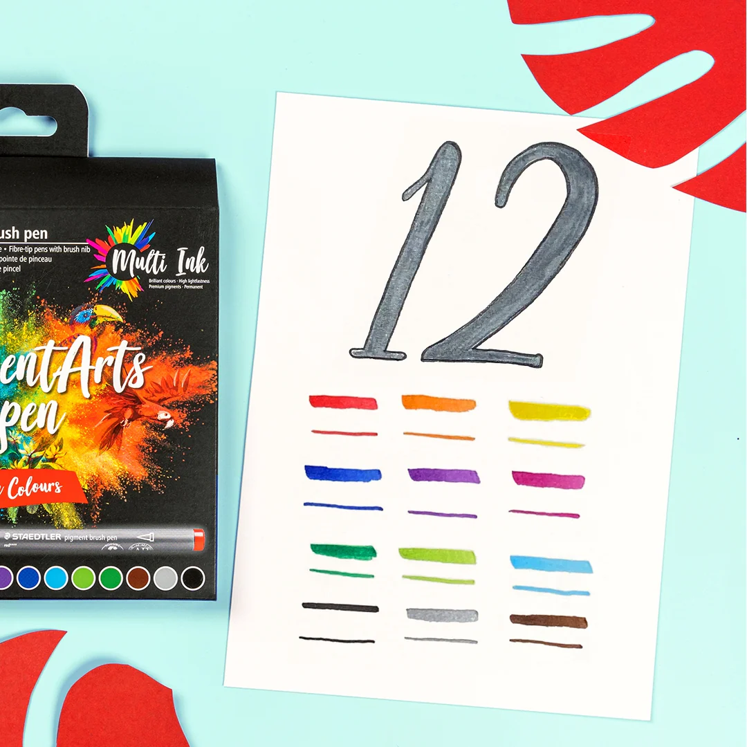 Staedtler Pigment Brush Pen 12's 371 C12 - Image 3