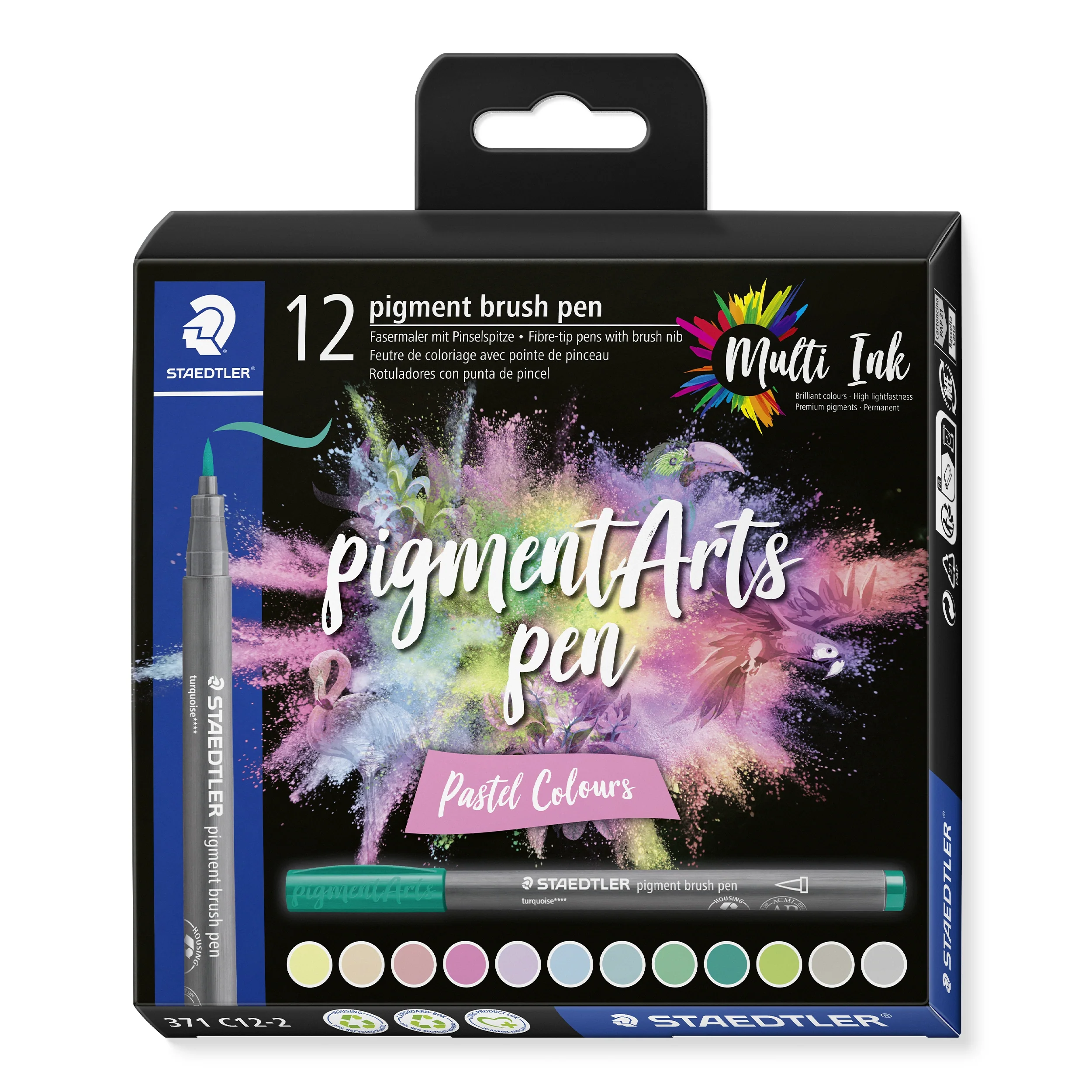 Staedtler Pigment Brush Pen 12's 371 C12 - Image 6