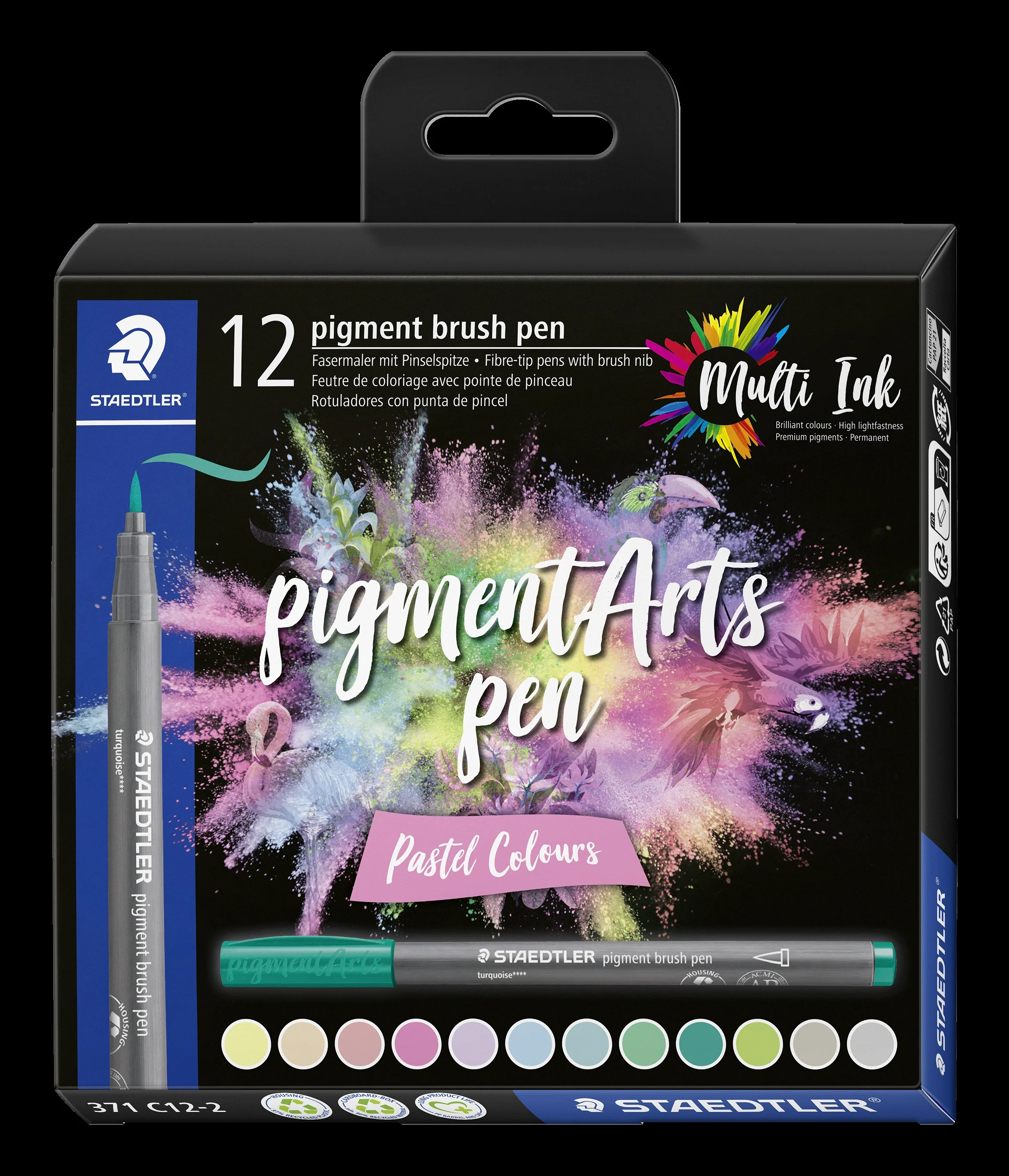 Staedtler Pigment Brush Pen 12's 371 C12 - Image 8