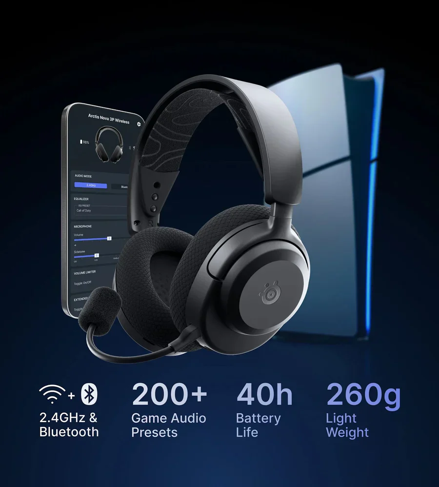 SteelSeries Arctis Nova 3P Wireless Gaming Headset - Image 3