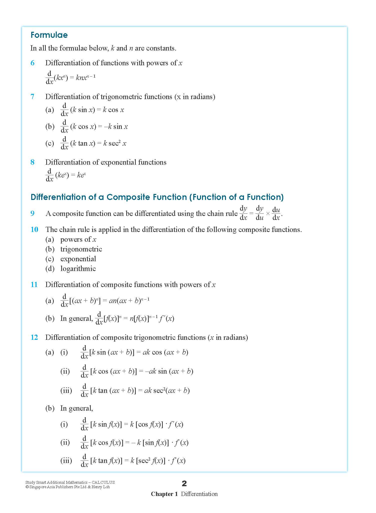 Study Smart Additional Mathematics Calculus For Upper Secondary Levels - Image 5