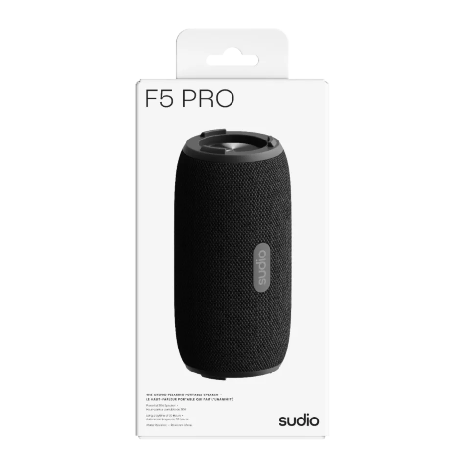 Sudio F5 Pro Portable Bluetooth Speaker – Black - Image 5