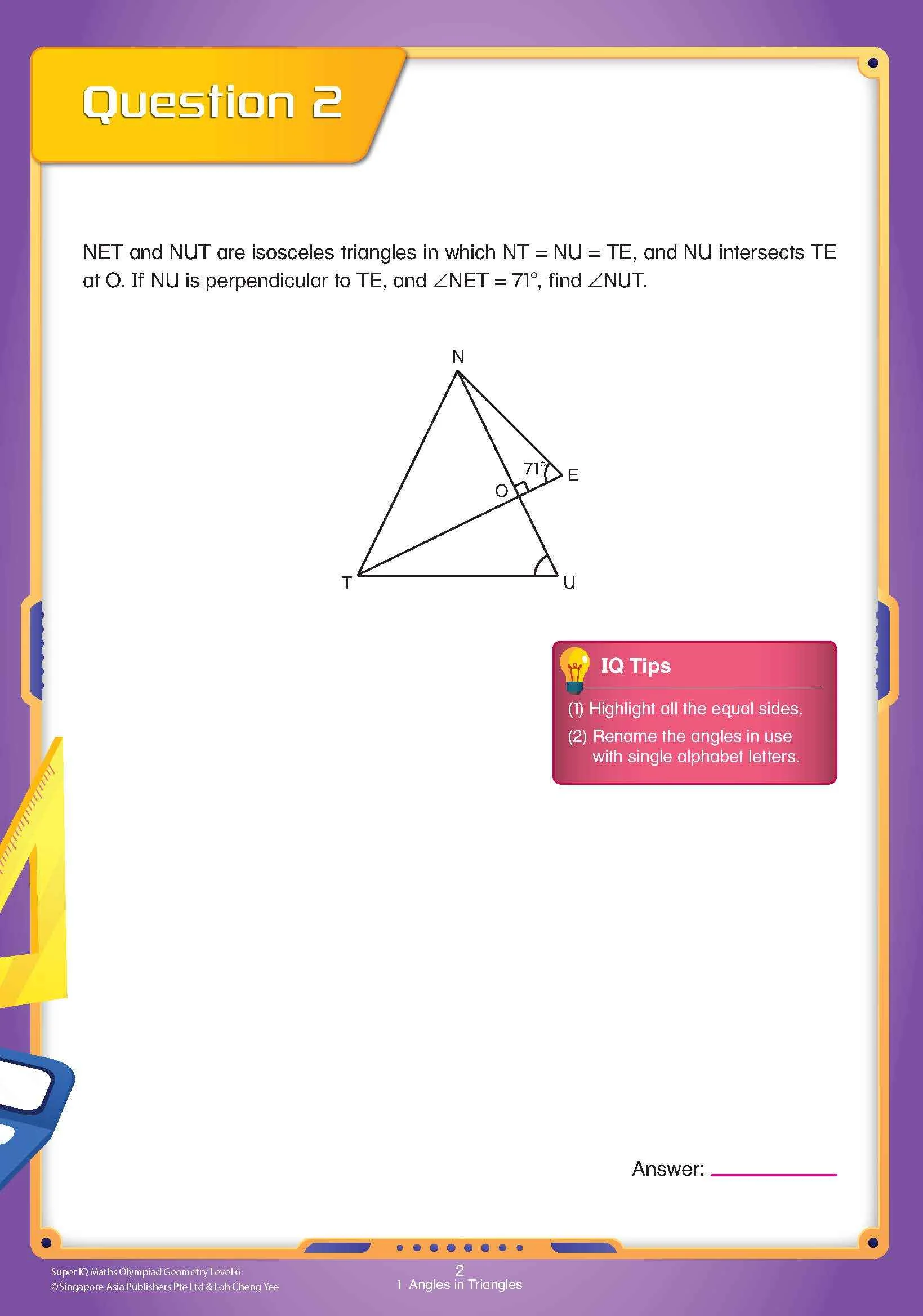 Super IQ Maths Olympiad GEOMETRY Level 6 Advanced (11-12 years) - Image 4