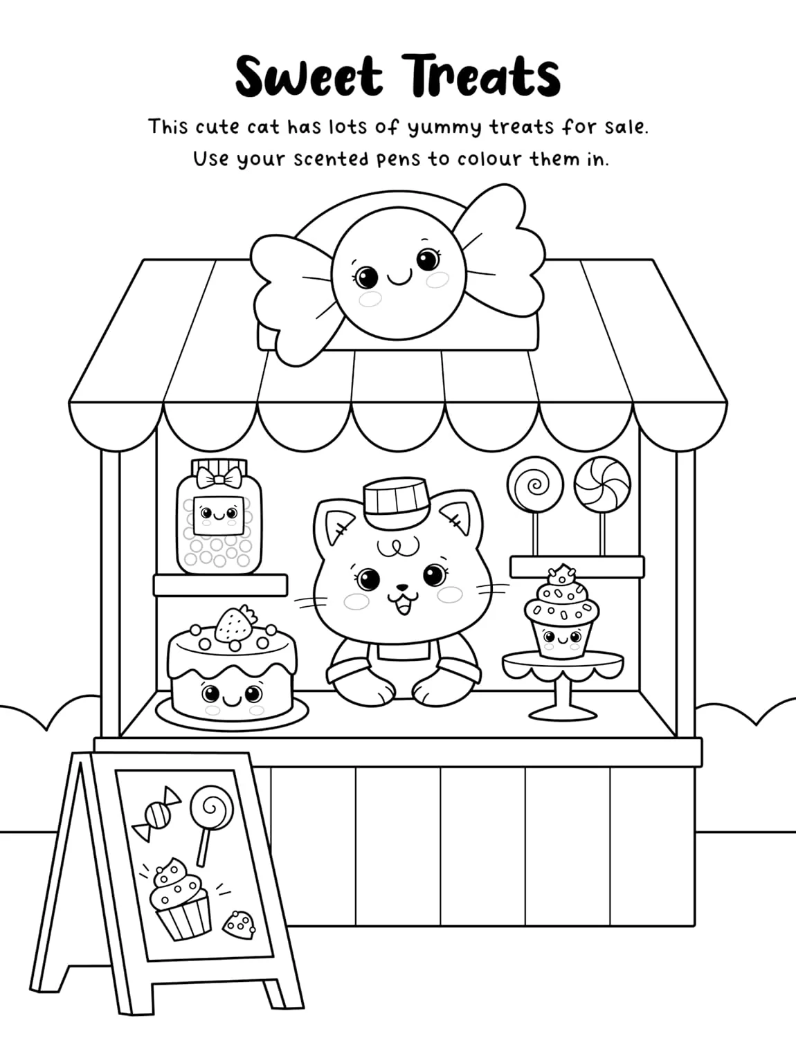 Sweet and Scented Colouring (Colouring Kit With Scented Pens) Paperback - Image 4