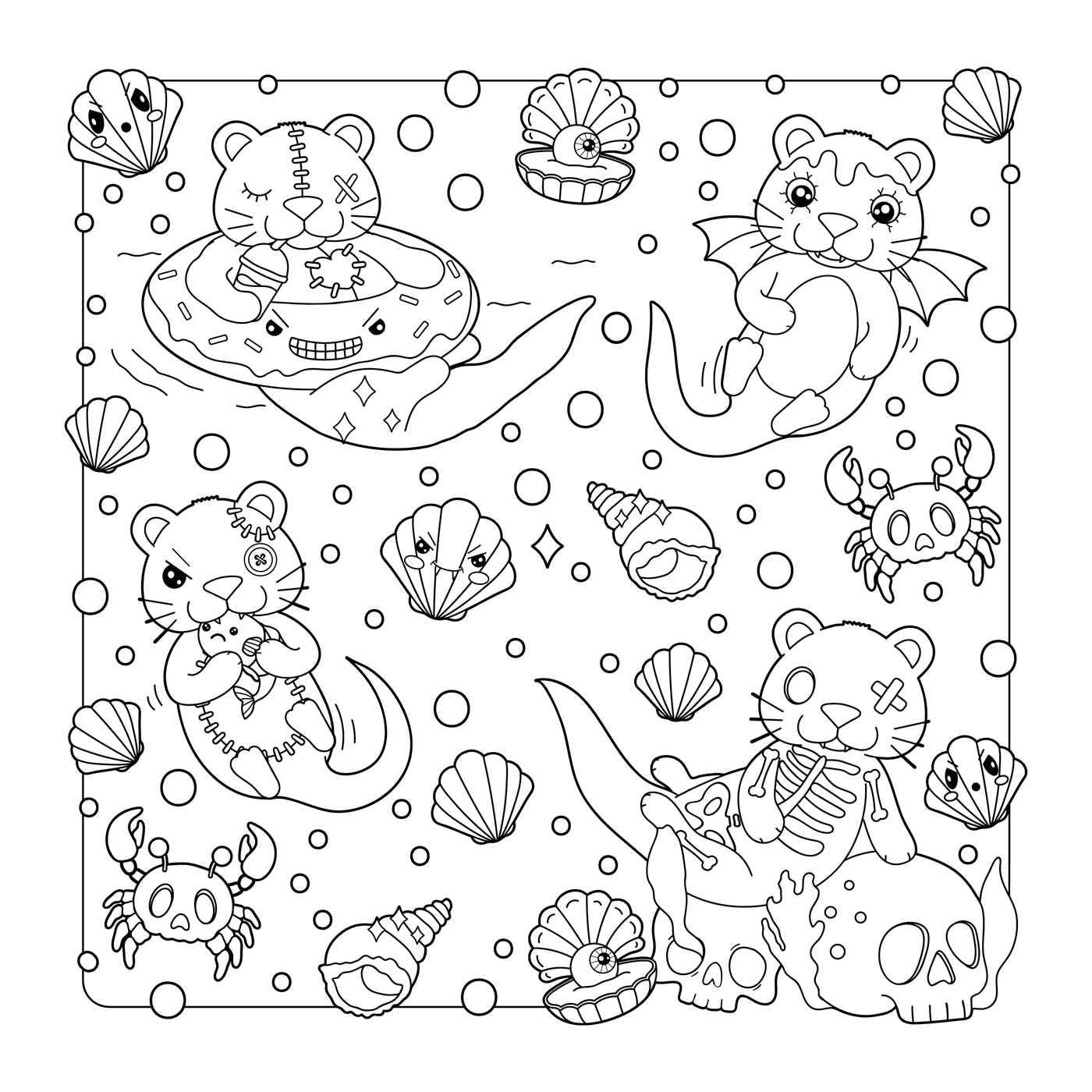 The Creepy Cute Creatures Coloring Book: 30 Pretty Scary Animal Coloring Pages for Wildly Adorable Fun! (Creepy Cute Gift Series) - Image 3