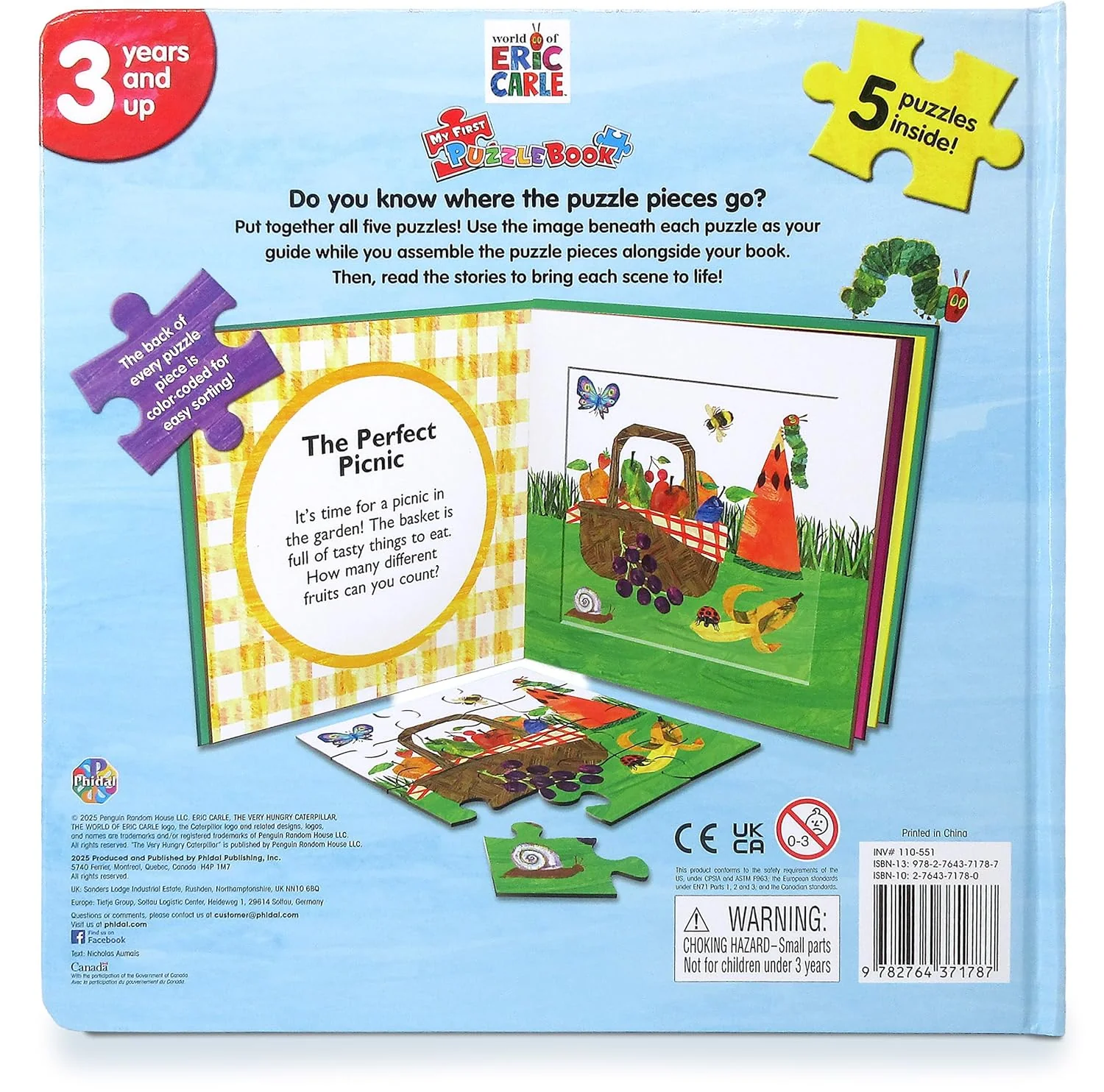 The World of Eric Carle My First Puzzle Book (10-Page Board Book, 5 Puzzles) Novelty Book – Picture Book - Image 2