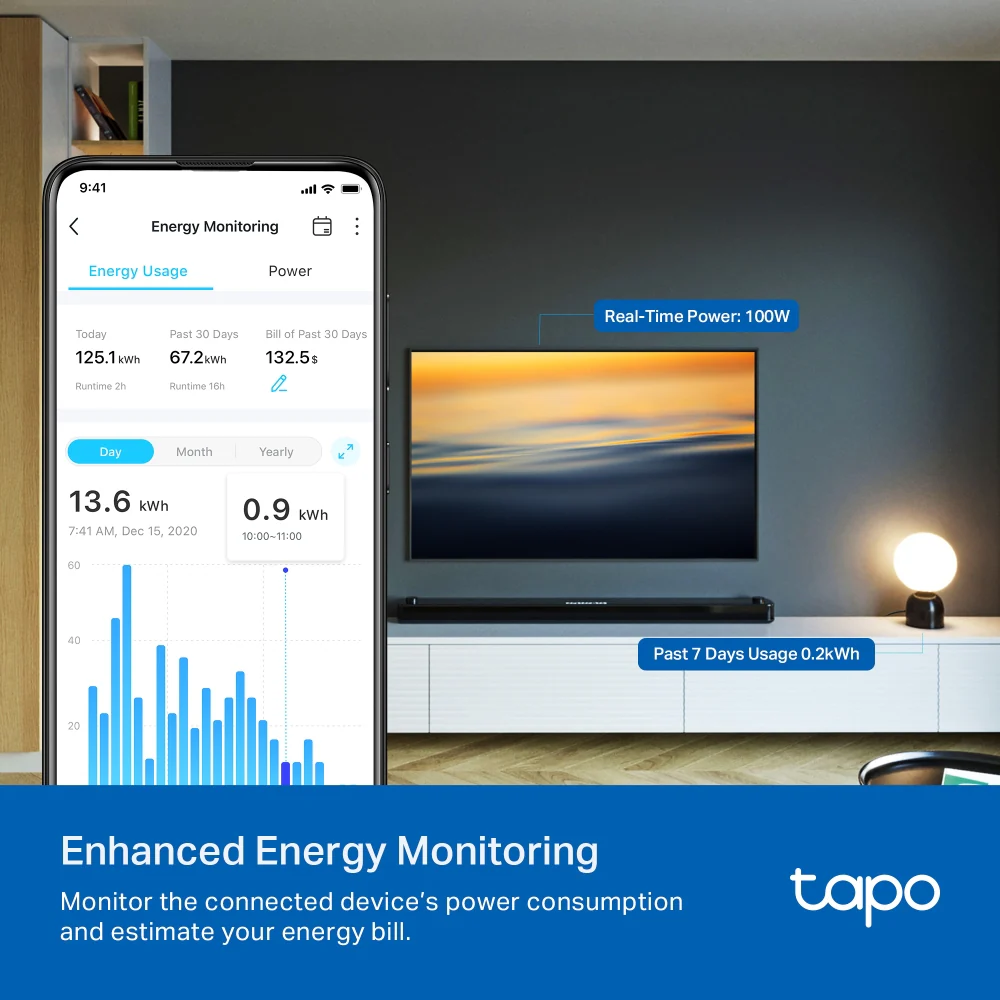 TP-Link Tapo P110M Mini Smart Wi-Fi Plug, Energy Monitoring - Image 4