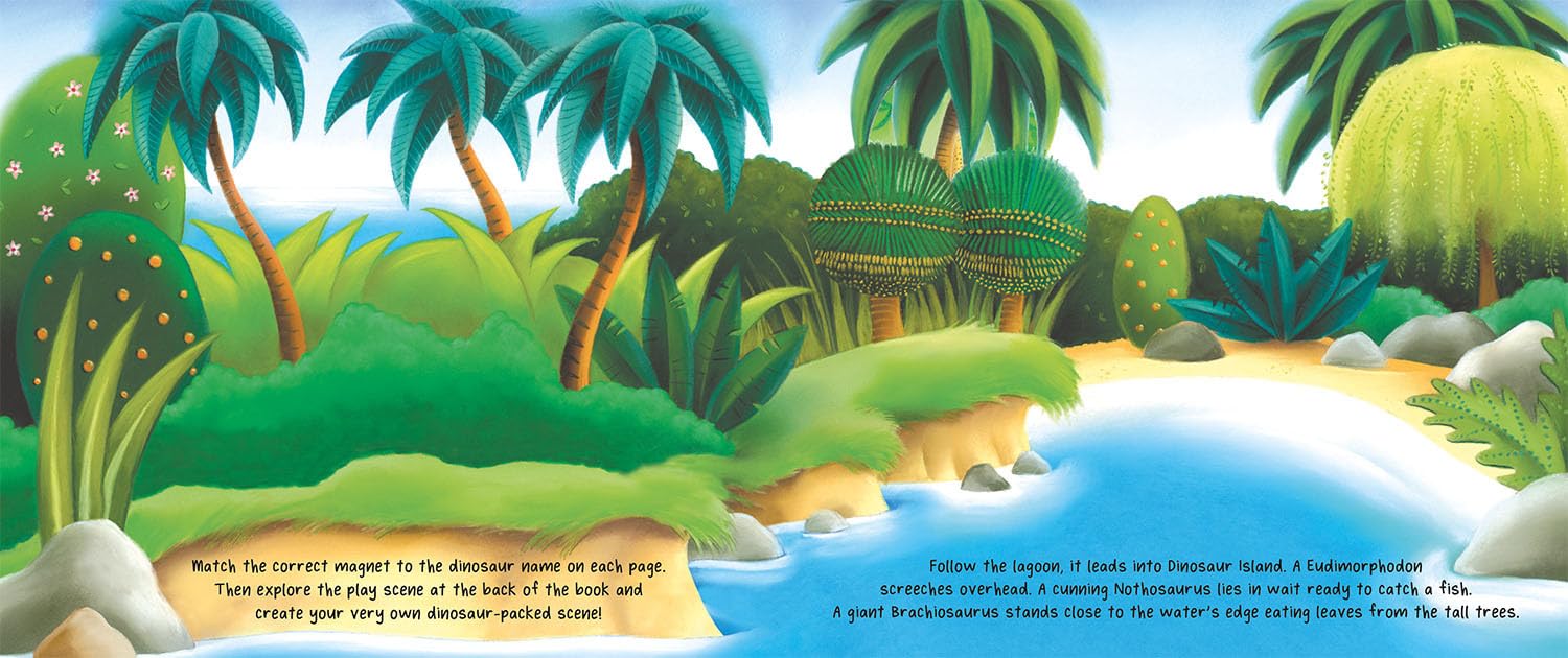 Two Windmills Limited Magnetic Dinosaur Island (Magnetic Play Learn) (Hardcover) - Image 2
