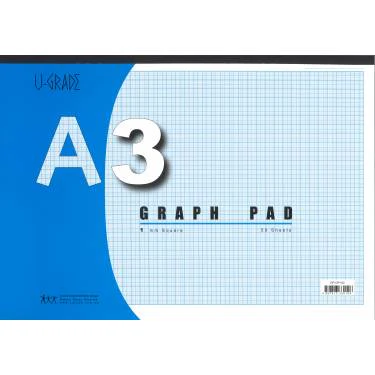 U-GRADE GRAPH PAD 1MM A3 GP-GP1A3