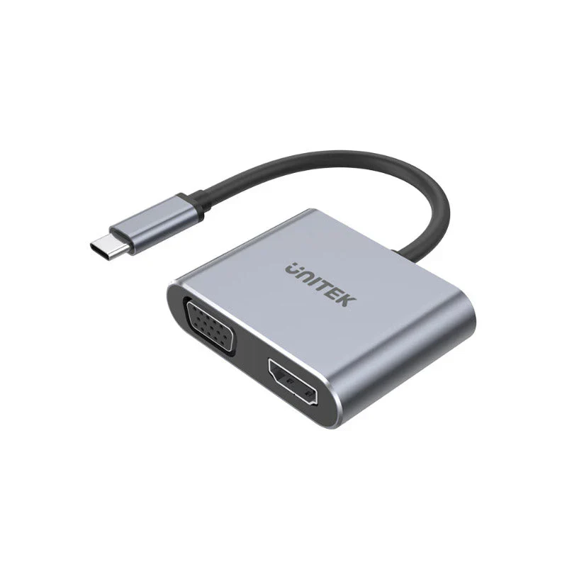 Unitek D1049A 4-in-1 Adapter HDMI + VGA + PD 100W Dual Display