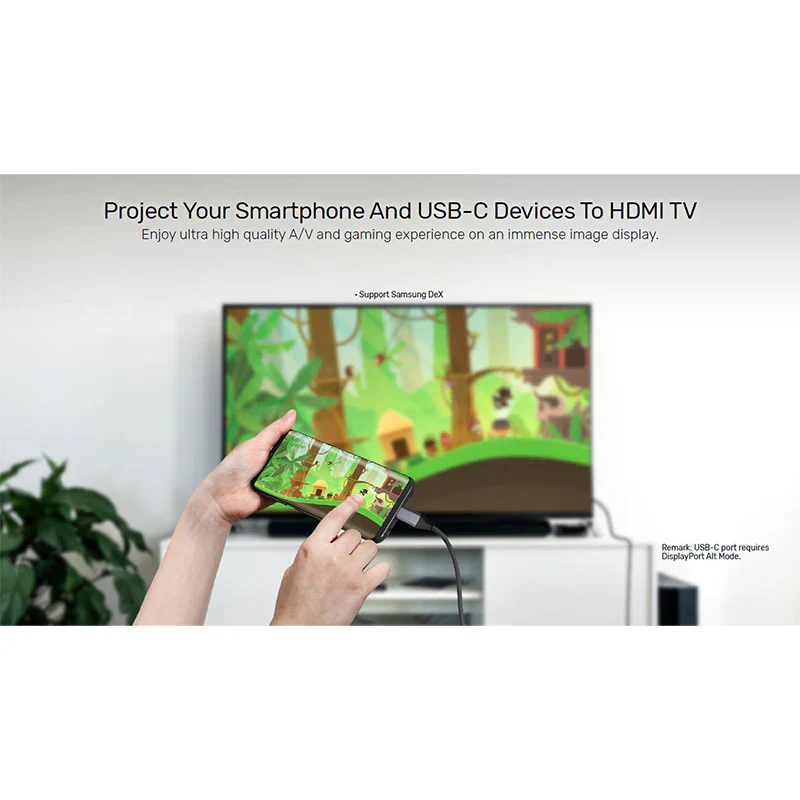 Unitek V1423A USB-C to HDMI Cable 4K (1.8M) - Image 2