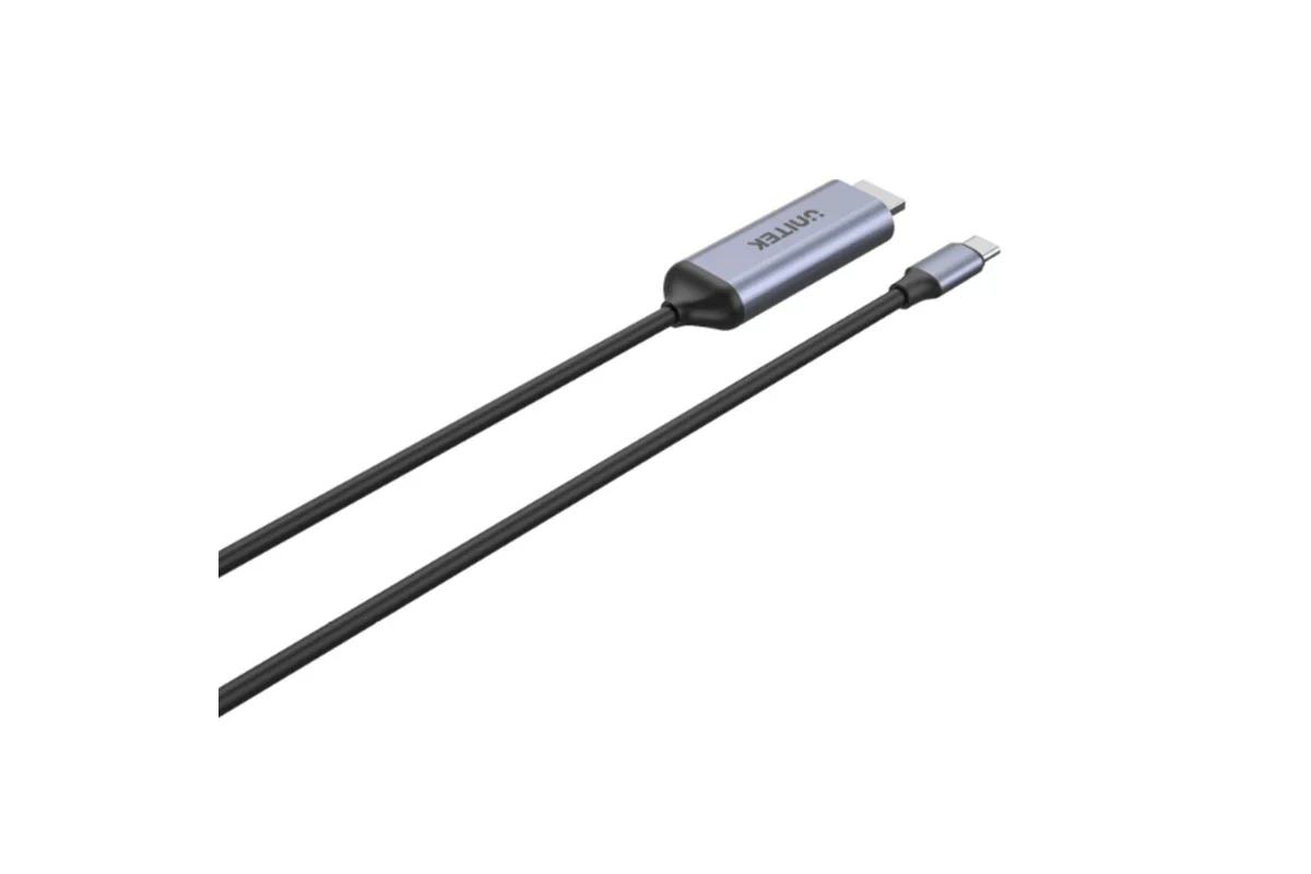 Unitek V1423B USB-C to HDMI Cable - 1.8m - Black + Grey Up to 8K 60Hz - HDCP2.3 - Image 3