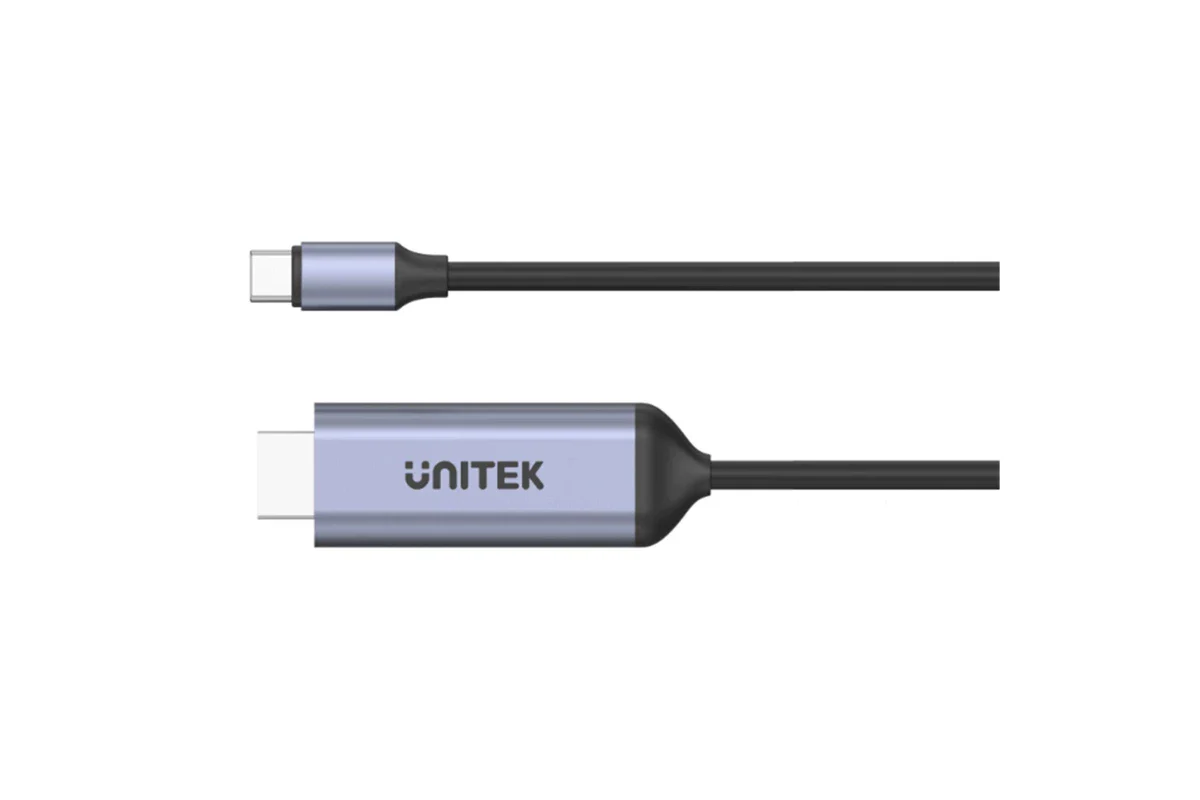 Unitek V1423B USB-C to HDMI Cable - 1.8m - Black + Grey Up to 8K 60Hz - HDCP2.3 - Image 4