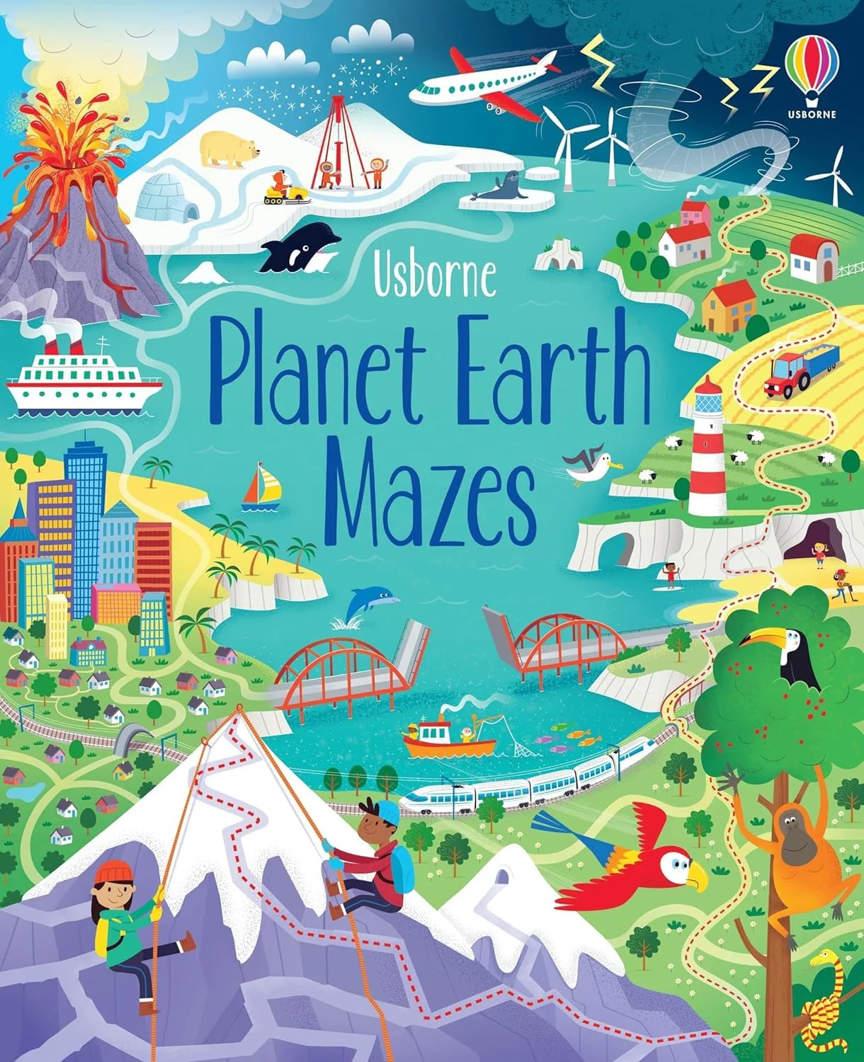 Usborne Mazes Series 4 Books Set (Maps, Planet Earth, Spy, Dinosaur) - Image 4