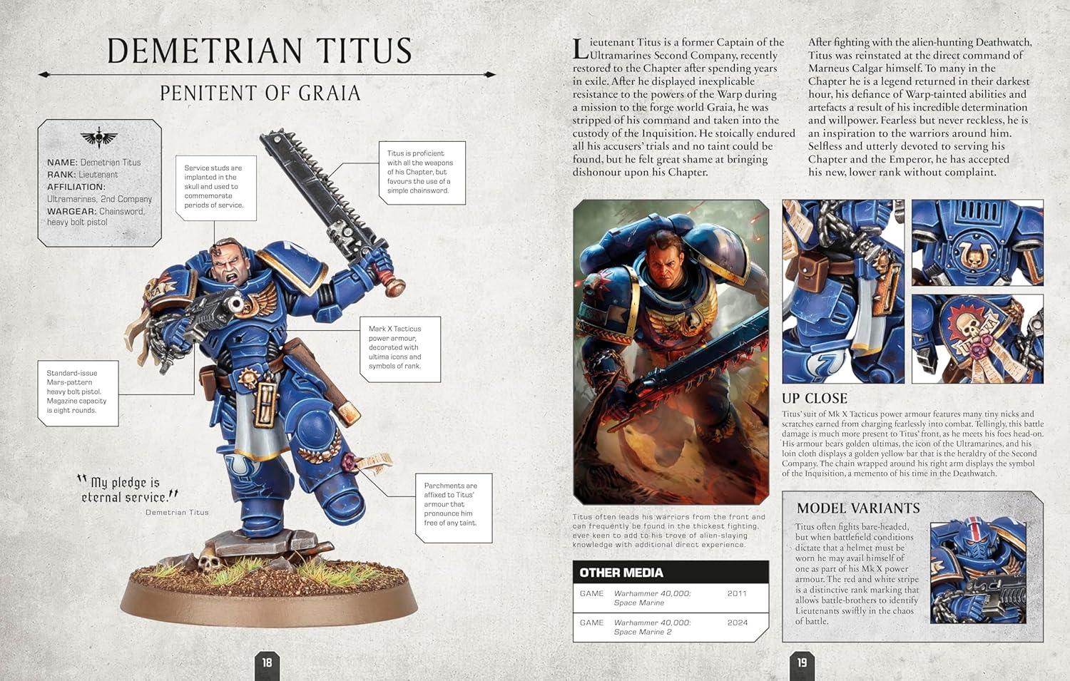 Warhammer 40,000 Character Encyclopedia: The Instant Sunday Times Bestseller! Includes Lieutenant Titus Miniature (Hardcover) - Image 2