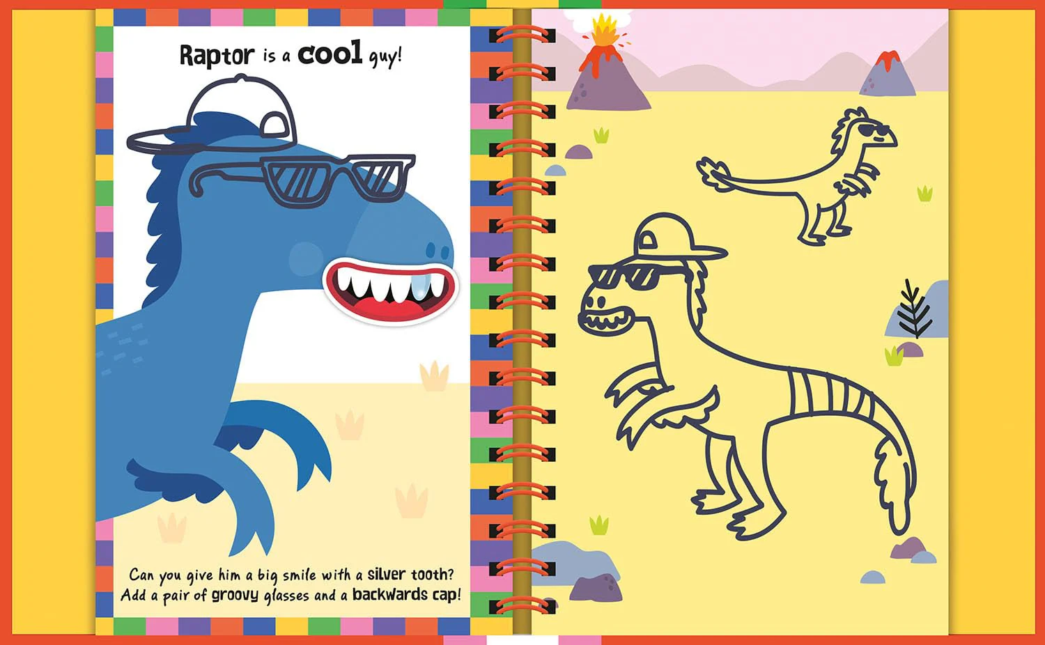 Wipe-Clean Sticker Funny Faces Dinosaurs (Hardcover) - Image 3