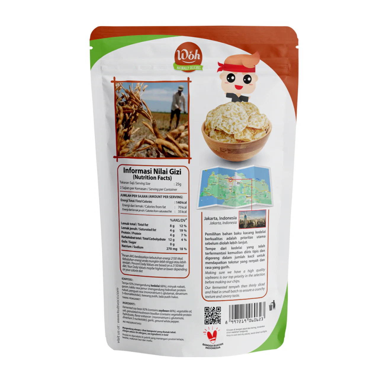 WOH Handcrafted Tempeh Chips 50gms - Image 6